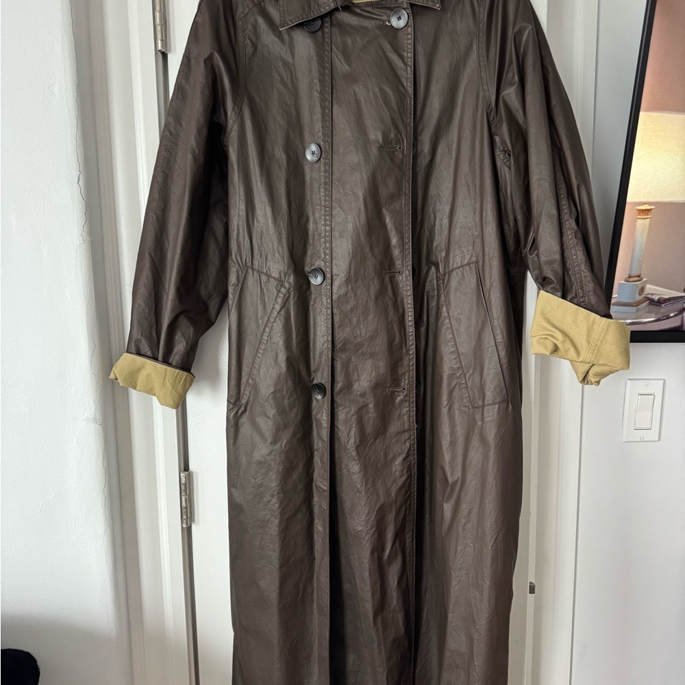 Women's Long Brown Trench Coat - Classic Oversized Style